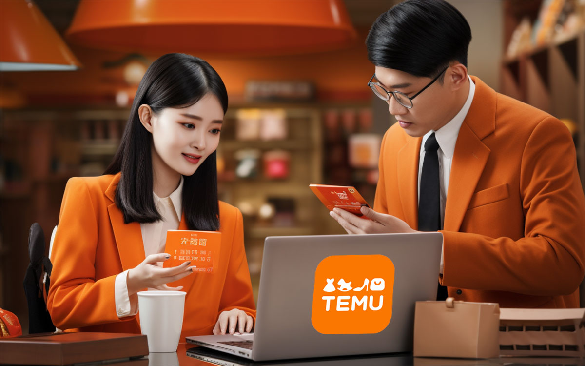 "Temu online shopping app interface showing trendy products and deals"